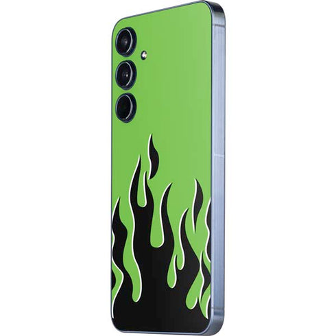 Green Flames Galaxy A55 5G Skin